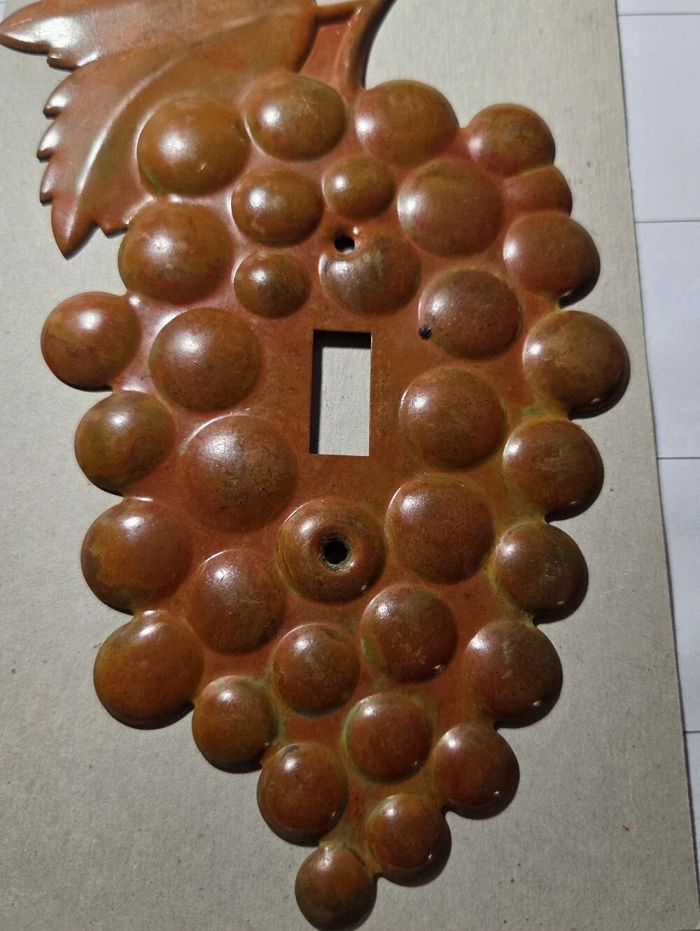 Hancrafted Copper Single Switch Plate In Patina. Patinization Processed.…